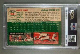 1954 Topps Ernie Banks Cubs 94 PSA 2 - Good 2