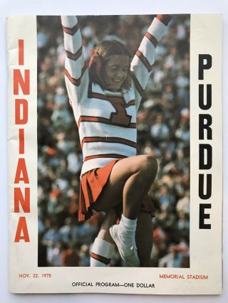 Purdue Vs.  Indiana Football 1975 Program Big Ten Old Oaken Bucket