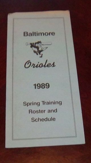 Baltimore Orioles Spring Training Roster And Schedule 1989