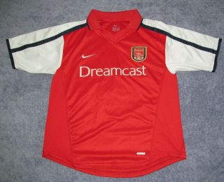 Arsenal Kids 2001 Home Red Nike Jersey Boys L Youth 2000 2002