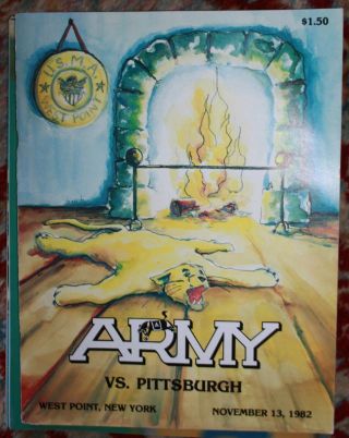 Pitt Panther Army Black Knights Football Game Program November 13 1982