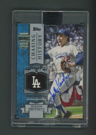 2017 Topps Archives Signature 2013 Topps Chasing History Sandy Koufax Auto 1/1