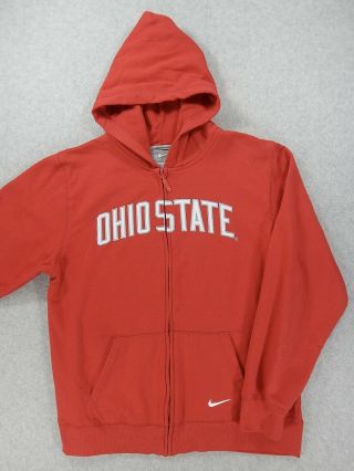 Ohio State Buckeyes Nike Team Stitched Football Hoodie Jacket (womens Xl) Red