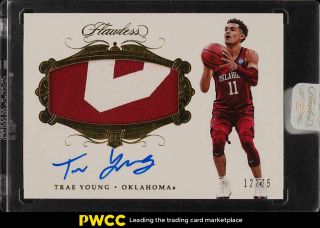 2018 Panini Flawless Collegiate Trae Young Rookie Rc Auto Patch /25 106 (pwcc)