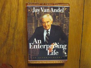 Jay Van Andel (died - 2004) Signed Book (an Enterprising Life " - 1998 1st Edit Hardback