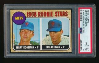 1968 Topps Nolan Ryan Psa 4 Vg/ex York Mets 177