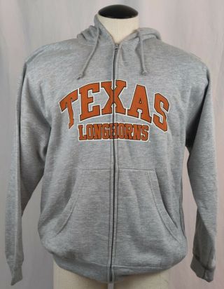 Pro Player University Of Texas Longhorns Full Zip Hoodie Sweatshirt Ncaa Mens L