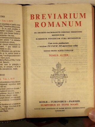 BREVIARIUM ROMANUM Volume II 1961 Catholic Roman Breviary,  Faux Leather 2