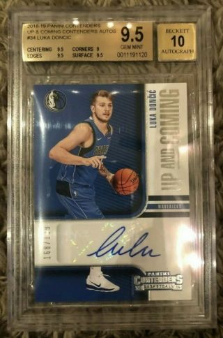 Luka Doncic 2018 - 19 Contenders Up & Coming Autograph Auto Rookie Card Rc Pop 2