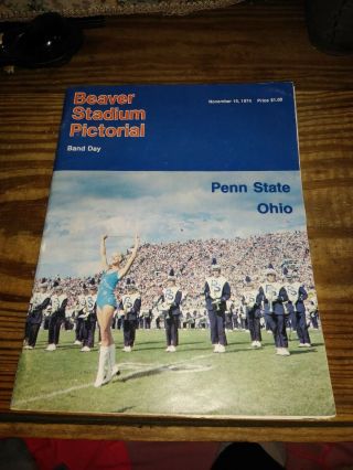 1974 Penn State Nittany Lions Vs.  Ohio Football Program Booklet Beaver Stadium