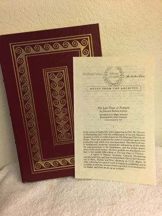 THE LAST DAYS OF POMPEII by Lord Lytton Easton Press Leather - ILLUSTRATED 2