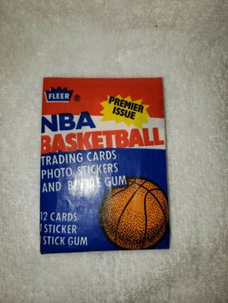 (1) 1986 - 87 Fleer Basketball Wax Pack Olajuwon Sticker