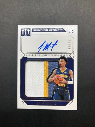 2019 National Treasures Ja Morant Rc Auto Rpa Silhouettes Rookie Patch 68/99