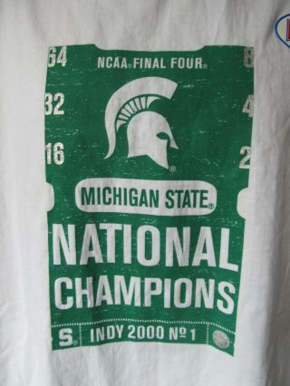 MICHIGAN STATE SPARTANS 2000 National CHAMPIONS Official Locker Room T - Shirt XL 2