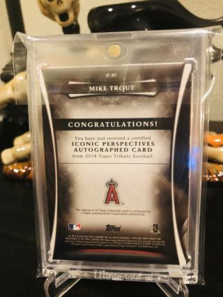 2018 topps tribute Mike Trout Auto 09/15 2