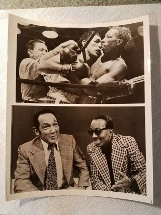 1970s Willie Pep Sandy Sandler Press Photo To Promote " The Way It Was " Pbs Tv