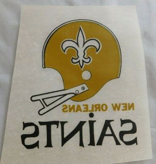 Vintage Orleans Saints Football Helmet Iron On T - Shirt Decal