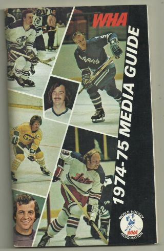 1974 - 75 Wha Media Guide Gordie Howe