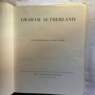 Graham Sutherland Intro Robert Melville 1st Ed HB/DJ 2