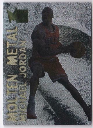 Michael Jordan 1996 - 97 Fleer Metal Molten Metal 18 Bulls