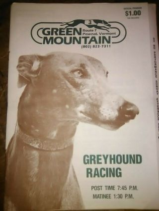 Green Mountain Route 7 Greyhound Racing Program.  Sept.  23,  1990