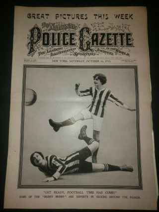 The National Police Gazette 10/16/1915 Womens Football,  Jimmy Coffey