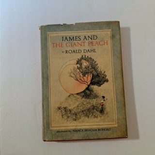 James And The Giant Peach Roald Dahl 1961 1st Edition Book With Dust Cover