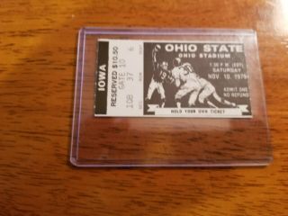 1979 Ohio State Vs.  Iowa Hawkeyes Football Ticket Stub