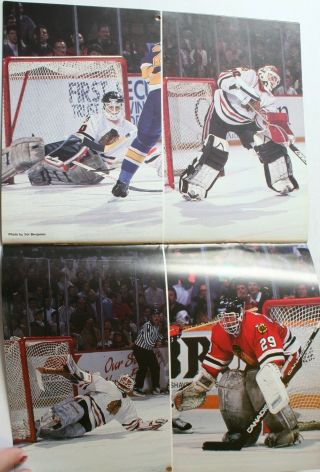 1990 - 91 Chicago Blackhawks Wall Calendar Larmer Roenick Belfour NHL Coca - Cola 3