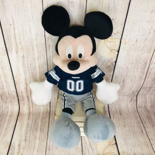 Disney Nfl Dallas Cowboys Mickey Mouse Plush Stuffed Toy 00 Football Uniform