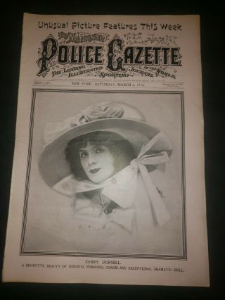 The National Police Gazette 3/6/1915 Sabry Dorsell (no Poster)