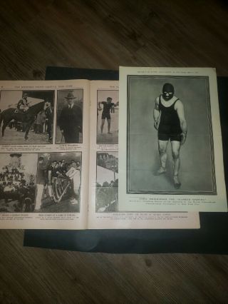 THE NATIONAL POLICE GAZETTE 3/4/1915 Ted Lewis,  Jack Britton,  Masked Marvel 2