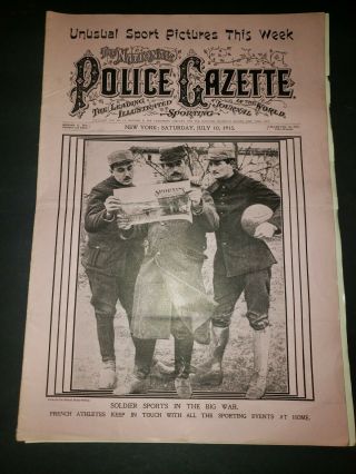 The National Police Gazette 7/10/1915 Soldier Sports In The Big War