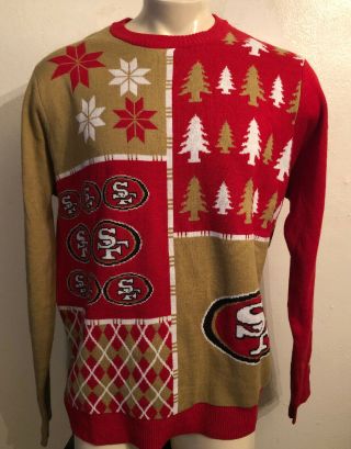 Nfl San Francisco 49ers Men’s Size Xxl Christmas Crew Neck Ugly Football Sweater