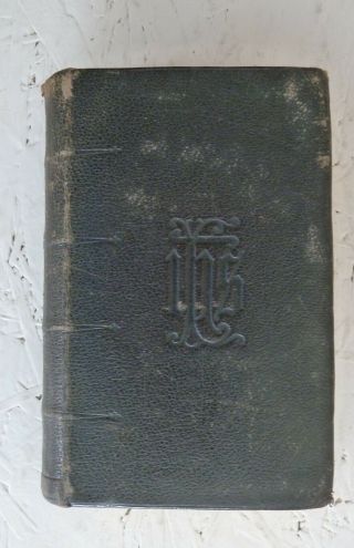 Vintage Book 1877 Breviarium Romanum Leather Latin Liturgical Rites Catholic