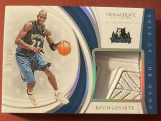 2018 - 19 Panini Immaculate Sole Of The Game Rare Kevin Garnett Shoe Card 08/24