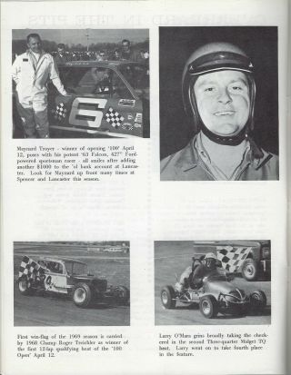 1969 Lancaster Speedway Modified Program - Chuck Boos - DB 2