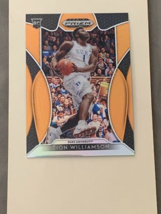 2019 - 2020 Panini Prizm Draft Picks Rare 001/149 Zion Williamson Orange