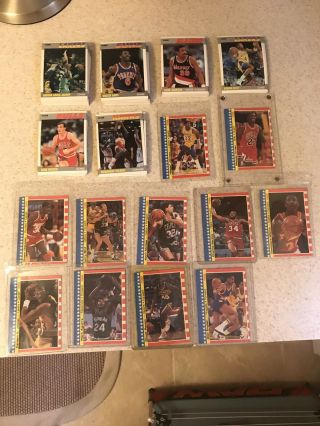 1987 - 88 Fleer Basketball Complete Set 1 - 132 & Stickers W/ Michael Jordan Pgs 8