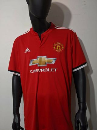Manchester United Jersey 2xl 2017 2018 Shirt Bs1214 Soccer Football Adidas