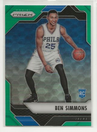 2016 - 17 Panini Prizm Green 1 Ben Simmons 76ers Rc Rookie