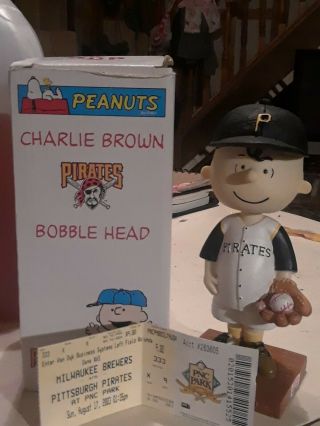 2003 Charlie Brown Pittsburgh Pirates Sga Bobblehead Nib