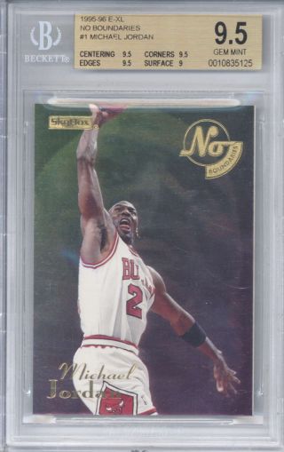 Michael Jordan 1995 - 96 E - Xl No Boundaries 1 Beckett Bgs 9.  5