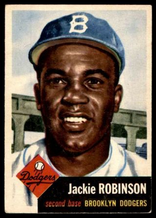 1953 Topps 1 Jackie Robinson Dodgers Ex To Ex,