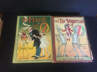 First Editions L Frank Baum The Magic Of Oz 1919 & The Tin Woodman Of Oz 1918