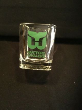 Nhl - Hartford Whalers - Square Glass With Whaler Logo