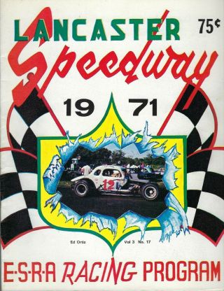 1971 Lancaster Speedway Modified Program - V3,  17 - Ed Ortiz Db