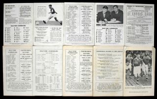 1954 - 65 Chelsea v Leicester City Football Club Soccer Programs Programme (10 pc) 2