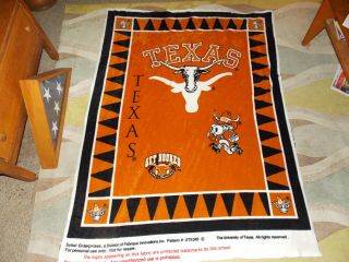 Vintage University Of Texas Ut Longhorns Blanket Throw Sykel Ent.