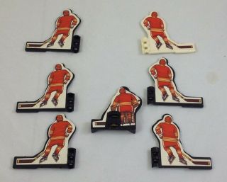 Vintage Coleco NHL Table Top Hockey Players Calgary Flames 7 players 2